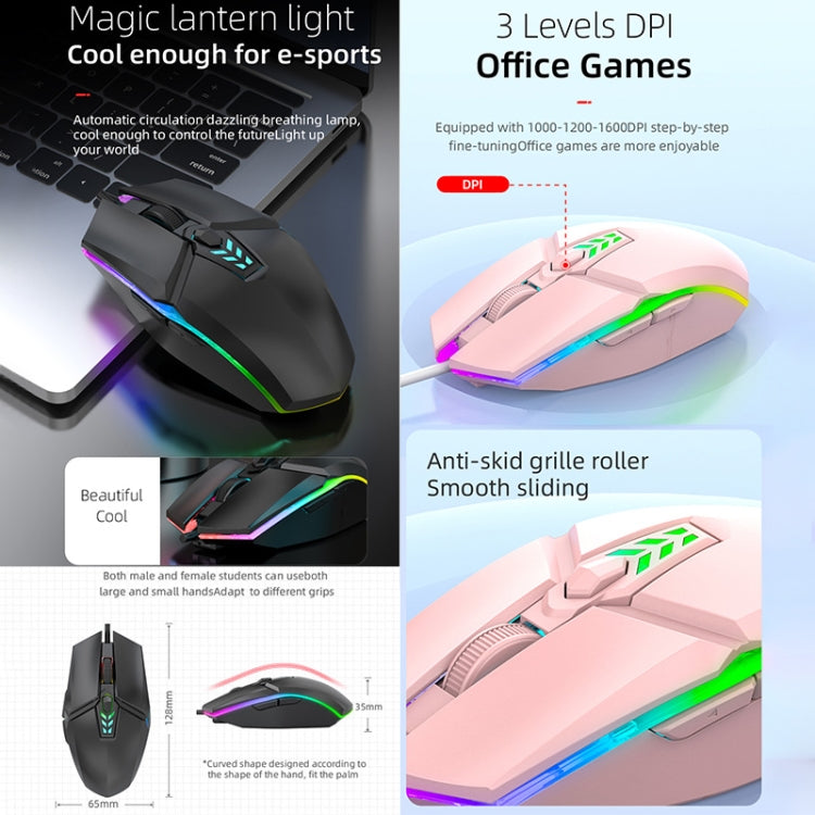 Chuột chơi game văn phòng có dây USB đèn màu S700