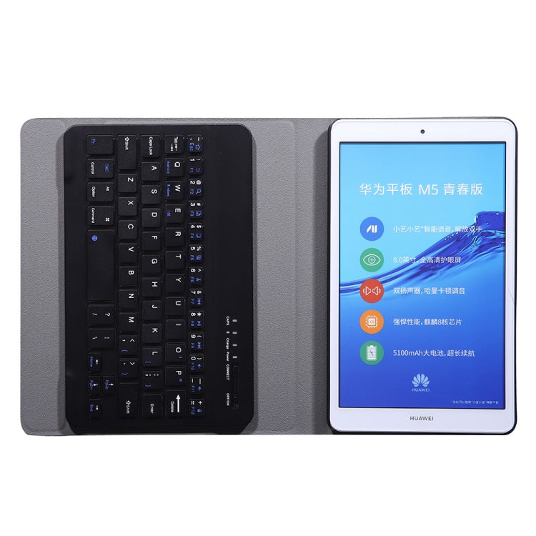 Bao da máy tính bảng da mỏng ngang có thể tháo rời bàn phím Bluetooth A0M5 cho Huawei MediaPad M5 & Honor Tab 5 8 inch, có giá đỡ