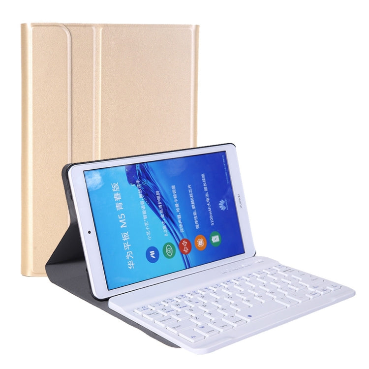 Bao da máy tính bảng da mỏng ngang có thể tháo rời bàn phím Bluetooth A0M5 cho Huawei MediaPad M5 & Honor Tab 5 8 inch, có giá đỡ