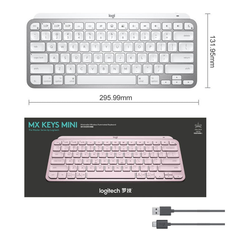 Bàn phím thông minh siêu mỏng có đèn nền không dây Bluetooth Logitech MX Keys Mini