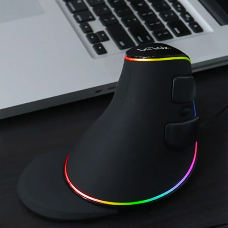 Chuột quang có dây DELUX M618 Plus RGB chuột dọc công thái học 4000DPI, 4000DPI có dây