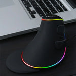 Chuột quang có dây DELUX M618 Plus RGB chuột dọc công thái học 4000DPI, 4000DPI có dây