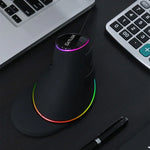 Chuột quang có dây DELUX M618 Plus RGB chuột dọc công thái học 4000DPI, 4000DPI có dây