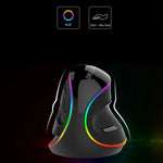 Chuột quang có dây DELUX M618 Plus RGB chuột dọc công thái học 4000DPI, 4000DPI có dây