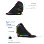Chuột quang có dây DELUX M618 Plus RGB chuột dọc công thái học 4000DPI, 4000DPI có dây