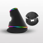 Chuột quang có dây DELUX M618 Plus RGB chuột dọc công thái học 4000DPI, 4000DPI có dây