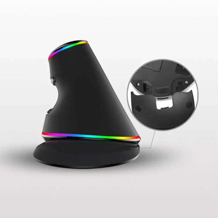 Chuột quang có dây DELUX M618 Plus RGB chuột dọc công thái học 4000DPI, 4000DPI có dây
