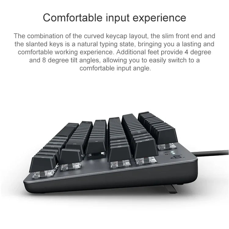 Bàn phím cơ mini có dây Logitech K835, phím xanh lá, phím xanh lá