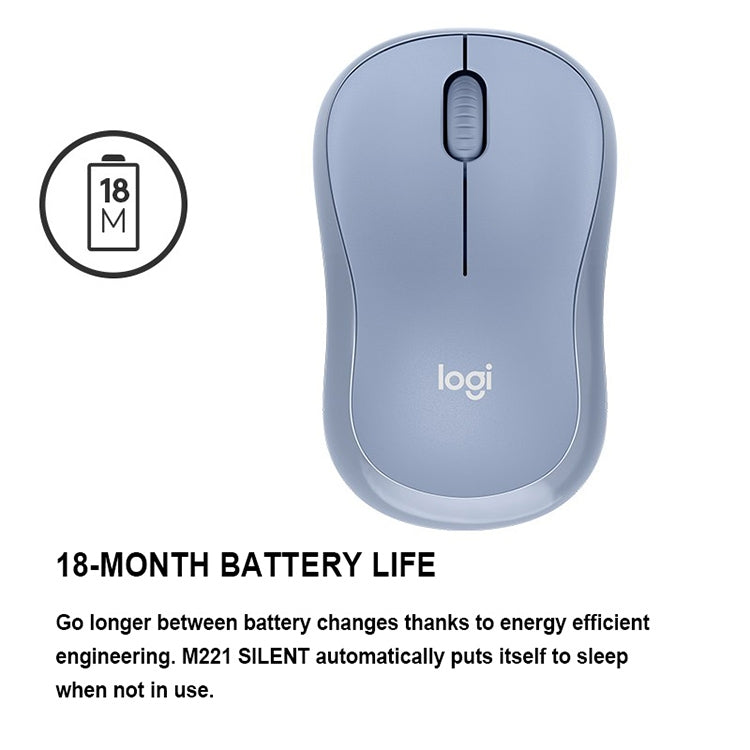 Chuột không dây thời trang Logitech M221 im lặng