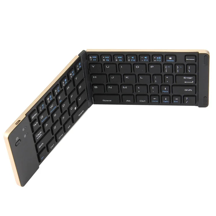 Bàn phím Bluetooth không dây gập được 66 phím F66, hỗ trợ Android / Windows / iOS, F66 gập 2 lần 66 phím màu đen, F66 gập 2 lần 66 phím màu vàng hồng, F66 gập 2 lần 66 phím màu bạc, F66 gập 2 lần 66 phím màu vàng