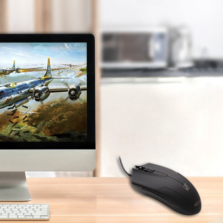 Chuột chơi game quang có dây USB đa năng Chasing Leopard 119, chiều dài: 1.45m, 119 màu đen, 119 màu đen bóng, 119 màu trắng