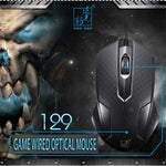 Chuột chơi game quang có dây USB đa năng Chasing Leopard 129 có trọng lượng đối trọng, chiều dài: 1.3m, 129