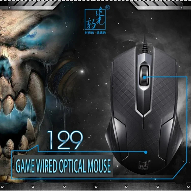 Chuột chơi game quang có dây USB đa năng Chasing Leopard 129 có trọng lượng đối trọng, chiều dài: 1.3m, 129