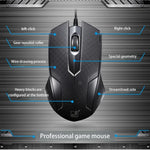 Chuột chơi game quang có dây USB đa năng Chasing Leopard 129 có trọng lượng đối trọng, chiều dài: 1.3m, 129