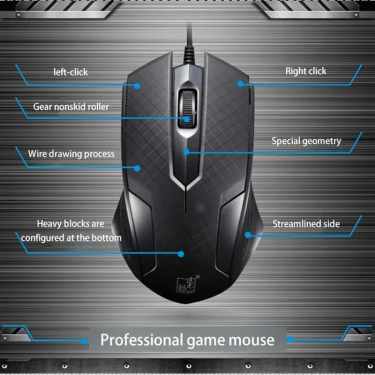 Chuột chơi game quang có dây USB đa năng Chasing Leopard 129 có trọng lượng đối trọng, chiều dài: 1.3m, 129