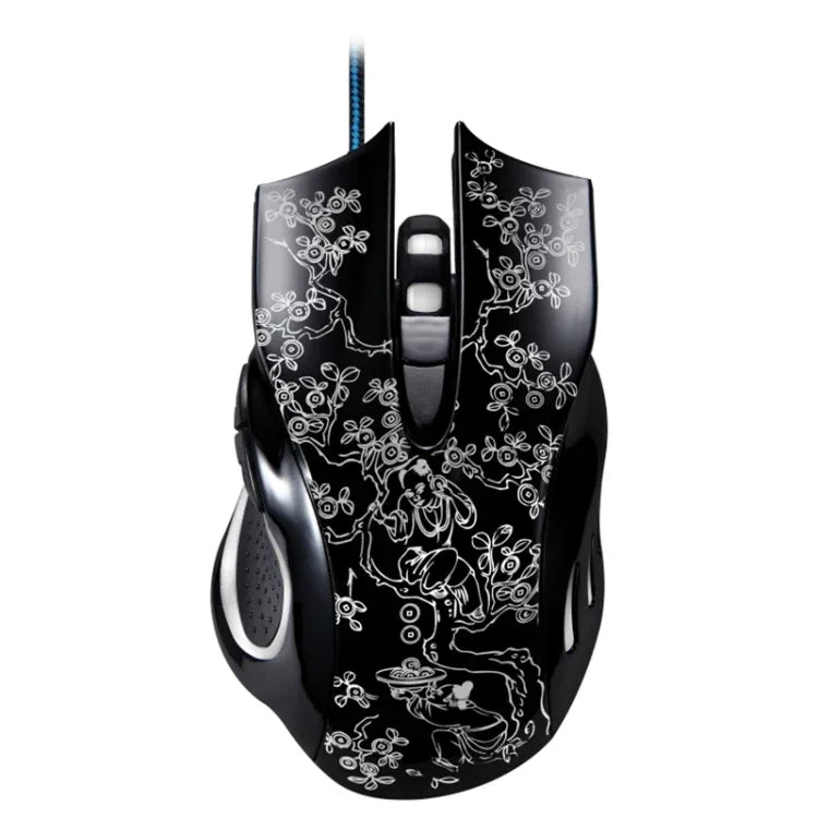 Chuột chơi game quang có dây USB ZGB 169 2400DPI điều chỉnh 4 tốc độ có đèn LED nền, có trọng lượng đối trọng, chiều dài: 1.45m, 169 màu đen, 169 màu trắng