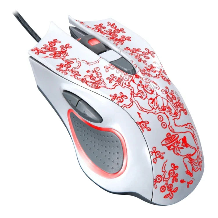 Chuột chơi game quang có dây USB ZGB 169 2400DPI điều chỉnh 4 tốc độ có đèn LED nền, có trọng lượng đối trọng, chiều dài: 1.45m, 169 màu đen, 169 màu trắng