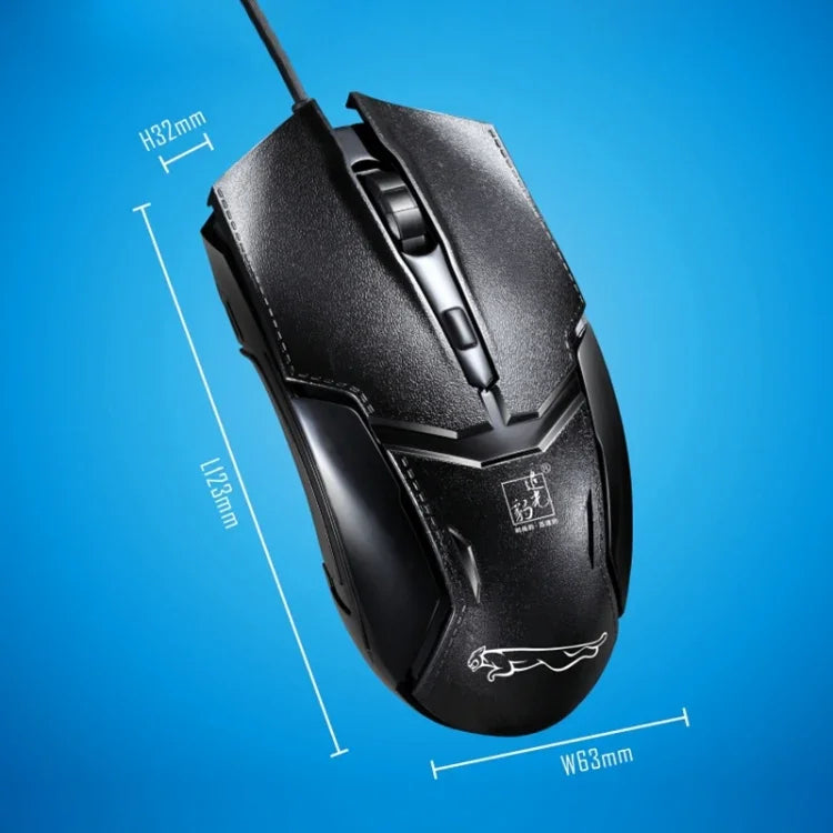 Chuột chơi game quang có dây USB Chasing Leopard 179 1600DPI điều chỉnh 3 tốc độ, chiều dài: 1.3m, 179