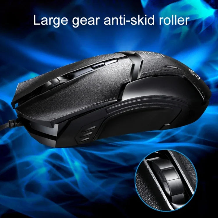 Chuột chơi game quang có dây USB Chasing Leopard 179 1600DPI điều chỉnh 3 tốc độ, chiều dài: 1.3m, 179