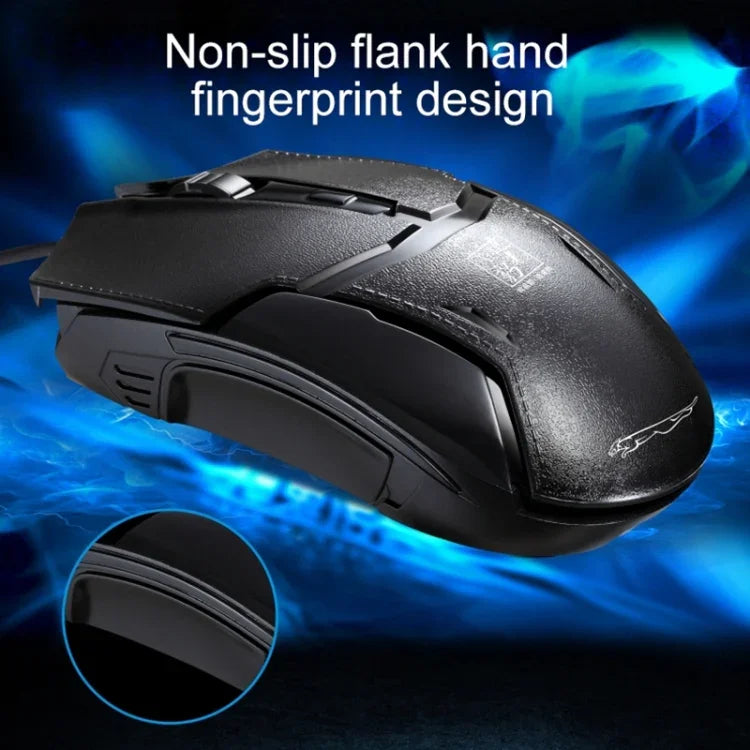 Chuột chơi game quang có dây USB Chasing Leopard 179 1600DPI điều chỉnh 3 tốc độ, chiều dài: 1.3m, 179