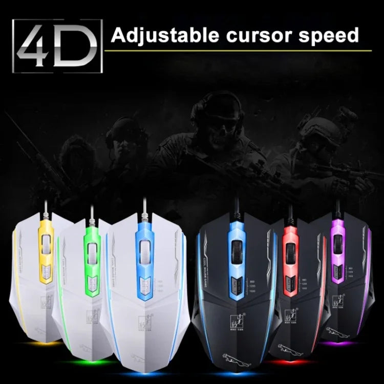 Chuột chơi game quang có dây USB Chasing Leopard 199 1600DPI điều chỉnh 3 tốc độ có đèn LED nền, chiều dài: 1.3m, 199 màu đen, 199