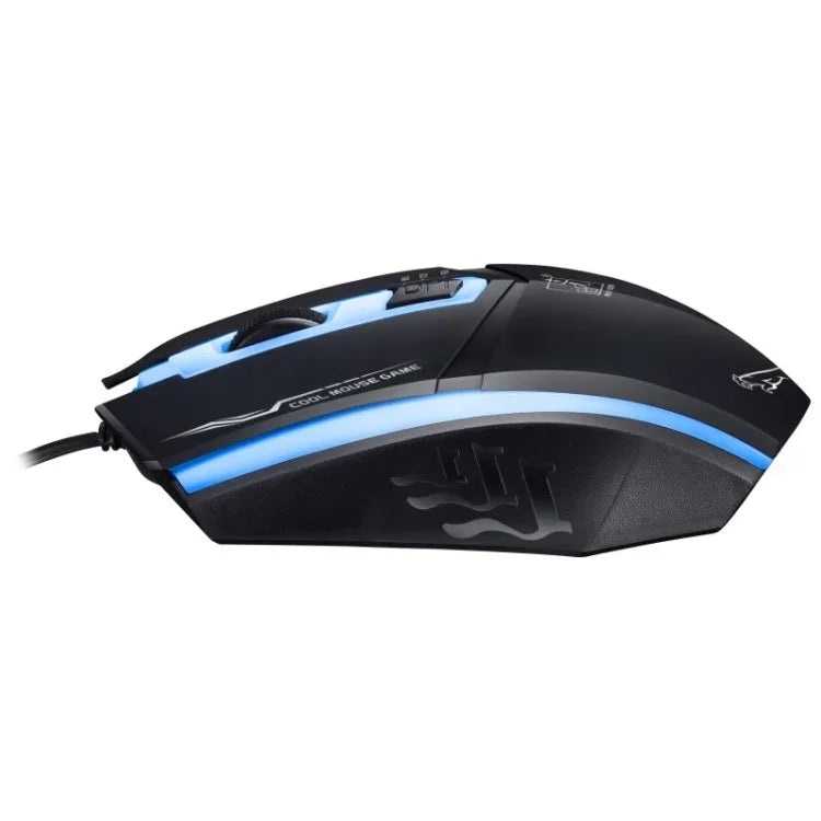 Chuột chơi game quang có dây USB Chasing Leopard 199 1600DPI điều chỉnh 3 tốc độ có đèn LED nền, chiều dài: 1.3m, 199 màu đen, 199
