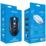 Chuột chơi game quang có dây USB Chasing Leopard 199 1600DPI điều chỉnh 3 tốc độ có đèn LED nền, chiều dài: 1.3m, 199 màu đen, 199