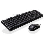 Bộ bàn phím chơi game văn phòng có dây USB Chasing Leopard Q17 104 phím treo + chuột đối xứng có dây, chiều dài cáp bàn phím: 1.4m, chiều dài cáp chuột: 1.3m, Q17 màu đen, Q17 màu trắng