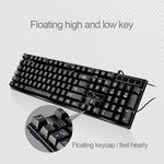 Bộ bàn phím chơi game văn phòng có dây USB Chasing Leopard Q17 104 phím treo + chuột đối xứng có dây, chiều dài cáp bàn phím: 1.4m, chiều dài cáp chuột: 1.3m, Q17 màu đen, Q17 màu trắng