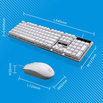 Bộ bàn phím chơi game văn phòng có dây USB Chasing Leopard Q17 104 phím treo + chuột đối xứng có dây, chiều dài cáp bàn phím: 1.4m, chiều dài cáp chuột: 1.3m, Q17 màu đen, Q17 màu trắng