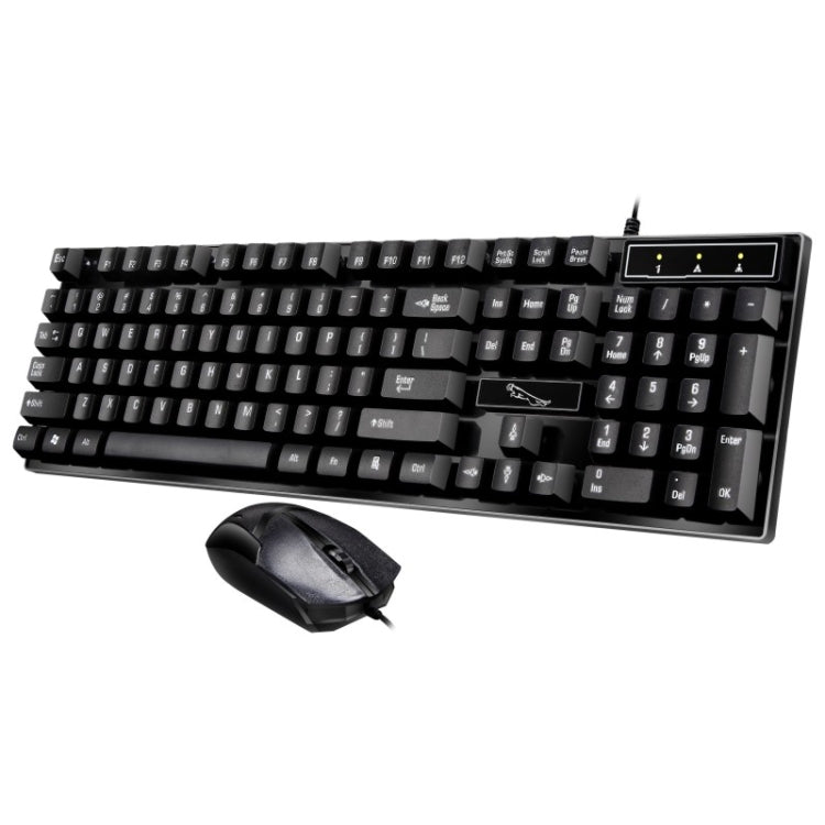 Bộ bàn phím chơi game văn phòng có dây USB Chasing Leopard Q17 104 phím treo + chuột đối xứng có dây, chiều dài cáp bàn phím: 1.4m, chiều dài cáp chuột: 1.3m, Q17 màu đen, Q17 màu trắng