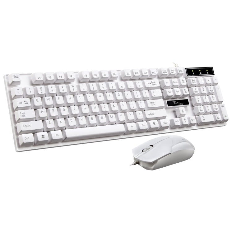 Bộ bàn phím chơi game văn phòng có dây USB Chasing Leopard Q17 104 phím treo + chuột đối xứng có dây, chiều dài cáp bàn phím: 1.4m, chiều dài cáp chuột: 1.3m, Q17 màu đen, Q17 màu trắng
