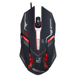 Chuột chơi game quang có dây USB Chasing Leopard V17 2400DPI điều chỉnh 4 tốc độ có họa tiết đường kẻ và đèn LED nhấp nháy, chiều dài: 1.45m, V17, V17 màu đen bóng