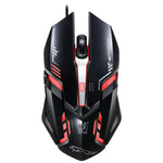 Chuột chơi game quang có dây USB Chasing Leopard V17 2400DPI điều chỉnh 4 tốc độ có họa tiết đường kẻ và đèn LED nhấp nháy, chiều dài: 1.45m, V17, V17 màu đen bóng