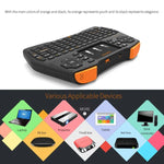 Bàn phím không dây VIBOTON i8 Plus cập nhật 2.4GHz QWERT Mini có Touchpad cho TV Box, Mi Box, Máy tính, Máy tính bảng, Laptop và Máy chiếu (Màu đen), Bàn phím không dây
