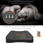Bàn phím không dây VIBOTON i8 Plus cập nhật 2.4GHz QWERT Mini có Touchpad cho TV Box, Mi Box, Máy tính, Máy tính bảng, Laptop và Máy chiếu (Màu đen), Bàn phím không dây