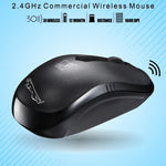 Chuột quang không dây chuyên nghiệp ZGB 101B 2.4GHz 1600 DPI nhấn im lặng mini không gây tiếng ồn cho laptop, PC, khoảng cách không dây: 30m