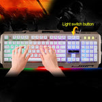 Bàn phím chơi game có dây ZGB G700 104 phím cảm giác cơ phát sáng bảng kim loại treo kèm giá đỡ điện thoại