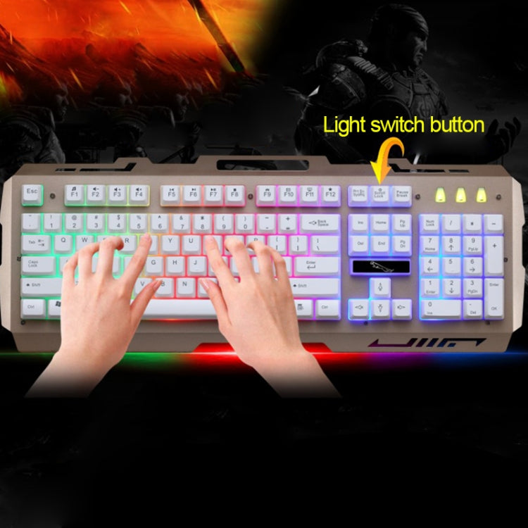 Bàn phím chơi game có dây ZGB G700 104 phím cảm giác cơ phát sáng bảng kim loại treo kèm giá đỡ điện thoại