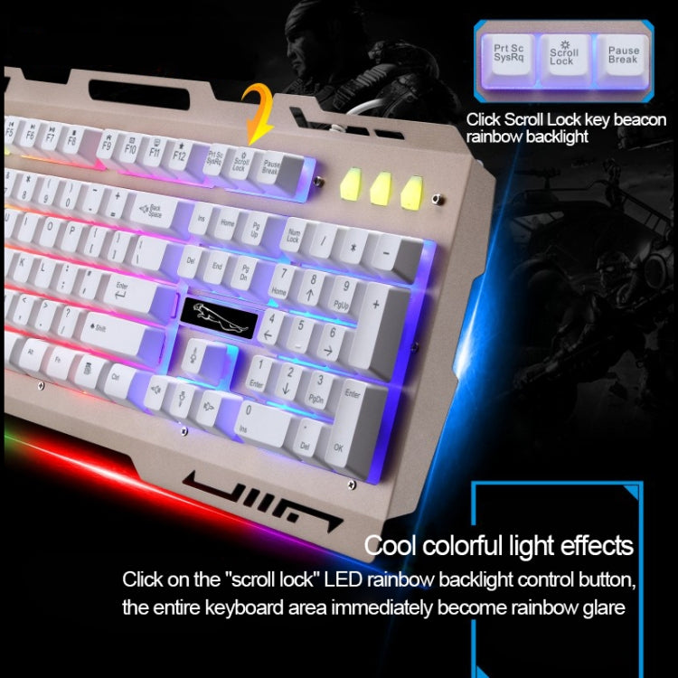 Bàn phím chơi game có dây ZGB G700 104 phím cảm giác cơ phát sáng bảng kim loại treo kèm giá đỡ điện thoại