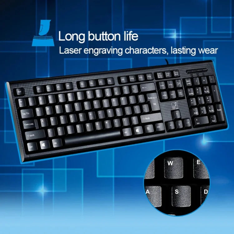 Bàn phím chơi game văn phòng có dây ZGB Q9 104 phím họa tiết lưới