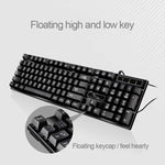 Bàn phím chơi game văn phòng có dây ZGB Q17 104 phím treo cho laptop, PC