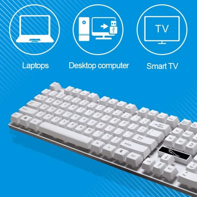 Bàn phím chơi game văn phòng có dây ZGB Q17 104 phím treo cho laptop, PC