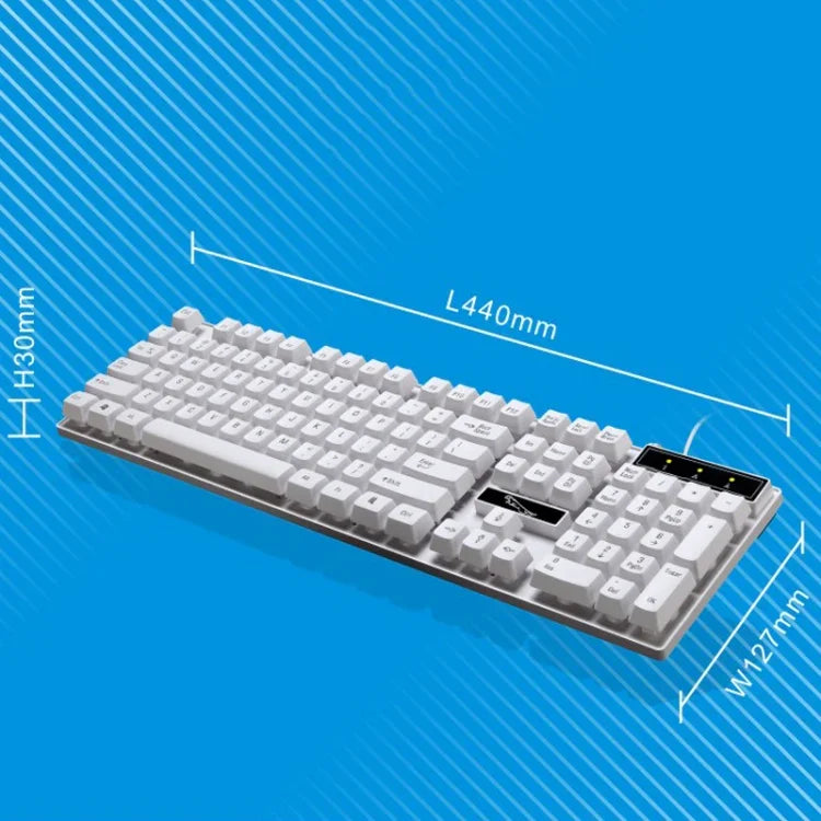 Bàn phím chơi game văn phòng có dây ZGB Q17 104 phím treo cho laptop, PC