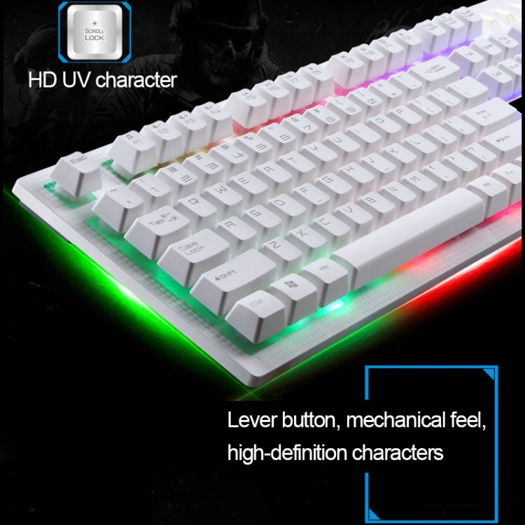 Bộ bàn phím và chuột quang có dây chuyên nghiệp ZGB G20 1600 DPI cảm giác cơ phát sáng treo cho laptop, PC