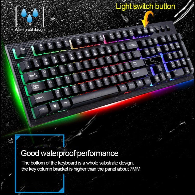 Bộ bàn phím và chuột quang có dây chuyên nghiệp ZGB G20 1600 DPI cảm giác cơ phát sáng treo cho laptop, PC