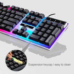 Bộ bàn phím và chuột quang có dây chuyên nghiệp ZGB G21 1600 DPI cảm giác cơ phát sáng nhiều màu treo cho laptop, PC