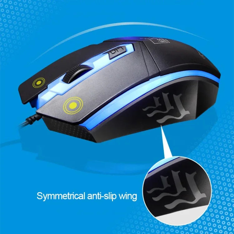 Bộ bàn phím và chuột quang có dây chuyên nghiệp ZGB G21 1600 DPI cảm giác cơ phát sáng nhiều màu treo cho laptop, PC