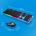 Bộ bàn phím và chuột quang có dây chuyên nghiệp ZGB G21 1600 DPI cảm giác cơ phát sáng nhiều màu treo cho laptop, PC