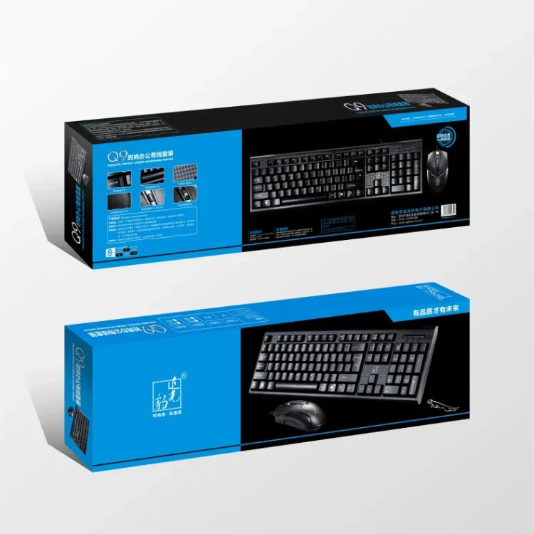Bộ bàn phím chơi game chuyên nghiệp có dây Chasing Leopard Q9 1600 DPI với kết cấu lưới + Chuột quang